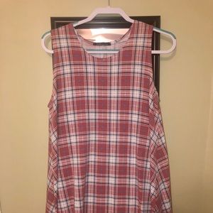 Swing Dress / Burnt Orange & Faint Navy